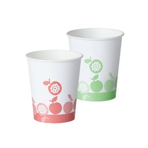 （まとめ） TANOSEE デザイン紙コップ りんご 154ml（5オンス） 1セット（500個：100個×5パック） 【×2セット】