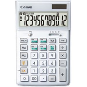 キャノン Canon 新・W税計算シリーズ HS-1200WT SOB 12桁 スリム卓上サイズ ホワイト 9090B001 1台