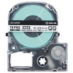 キングジム テプラ PRO テープカートリッジ 強粘着 12mm 白/黒文字 SS12KW-5P 1パック(5個)