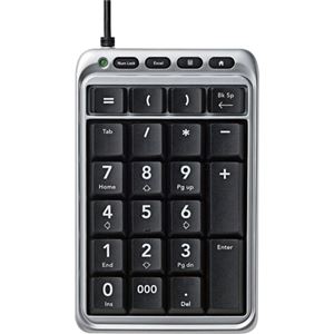 （まとめ） エレコム ホットキー付テンキーボード シルバー TK-TCM001SV 1個 【×2セット】