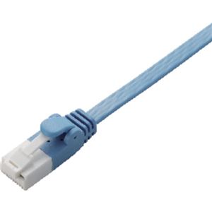 （まとめ） エレコム EU RoHS指令準拠 爪折れ防止フラットLANケーブル（Cat6） ブルー 5.0m LD-GFT／BU50 1本 【×5セット】