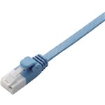 （まとめ） エレコム EU RoHS指令準拠 爪折れ防止フラットLANケーブル（Cat6） ブルー 5.0m LD-GFT／BU50 1本 【×5セット】