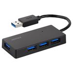 （まとめ） バッファロー USB3.0ハブ 4ポートタイプ ブラック BSH4U21U3BK 1個 【×2セット】