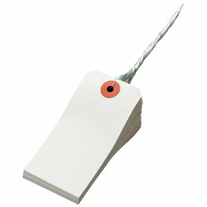 （まとめ） TANOSEE 再生紙針金荷札 4号 45×90mm 1箱（1000枚） 【×3セット】