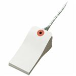（まとめ） TANOSEE 再生紙針金荷札 4号 45×90mm 1箱（1000枚） 【×3セット】