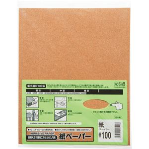 （まとめ） 三共理化学 紙やすり #100 #100-10P 1セット（10枚） 【×5セット】