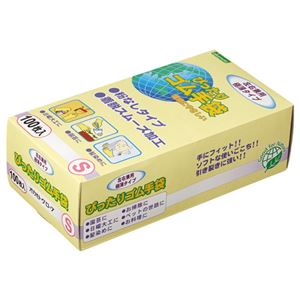 （まとめ） オカモト ぴったりゴム手袋（粉なし） Sサイズ NO310-S 1パック（100枚） 【×5セット】