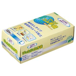 （まとめ） オカモト ぴったりゴム手袋（粉なし） Lサイズ NO310-L 1パック（100枚） 【×5セット】