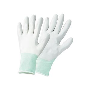 （まとめ） TANOSEE ニトリルゴム手袋薄手 L グレー 1パック（5双） 【×5セット】