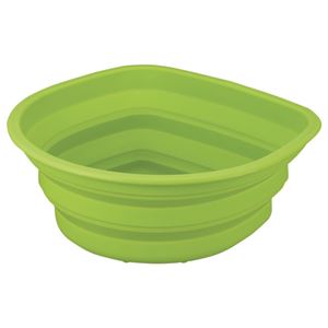 （まとめ） アスベル シリコン洗い桶 グリーン 1個 【×2セット】