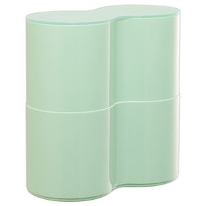 （まとめ） 伊勢藤 トイレットペーパーBOX 2段 グリーン I-521-2G 1個 【×3セット】