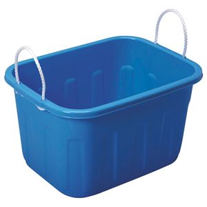 （まとめ） サンコープラスチック キングタブ 角型 36L ブルー 1個 【×4セット】