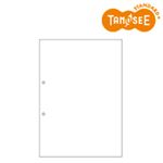 TANOSEE マルチプリンター帳票 複写タイプ A4 ノーカーボン 白紙2穴 1箱(500枚:100枚×5冊)