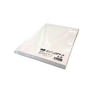 （まとめ） TANOSEE カラーレーザー・IJ用名刺用紙 10面 白 厚口 1冊（100シート） 【×5セット】
