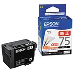 （まとめ） エプソン EPSON インクカートリッジ ブラック 大容量 ICBK75 1個 【×3セット】
