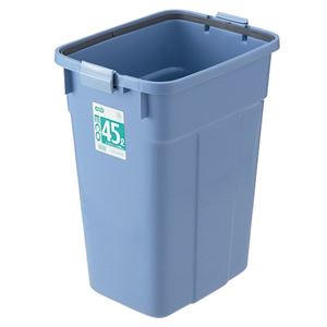 （まとめ） TANOSEE エコポリペール 角型 45L 本体 ブルー 1個 【×2セット】