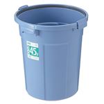 （まとめ） TANOSEE エコポリペール 丸型 45L 本体 ブルー 1個 【×3セット】