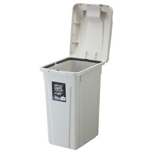 （まとめ） アスベル SPハンドル付ダストボックス 35L ホワイト 1個 【×2セット】