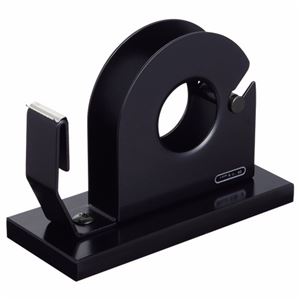 （まとめ） ライオン事務器 テープカッター 大巻・小巻両用 65×150×110mm 黒 No.40 1台 【×3セット】