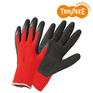 TANOSEE 天然ゴム手袋薄手 M レッド 1セット(50双:10双×5パック)
