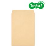 TANOSEE クラフト封筒 テープ付 85g 角2 〒枠なし 100枚入