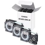 カシオ(CASIO) ネームランドテープセット 強粘着 白（黒文字） 9・12・18mm幅 3個入