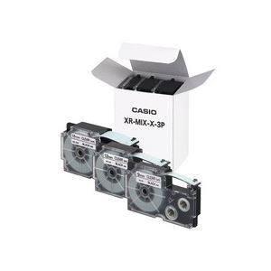 カシオ(CASIO) ネームランドテープセット 透明（黒文字） 9・12・18mm幅 3個入