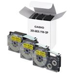 カシオ(CASIO) ネームランドテープセット 黄（黒文字） 9・12・18mm幅 3個入