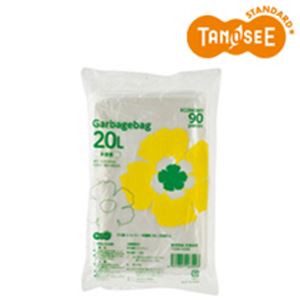 （まとめ）TANOSEE ゴミ袋エコノミー 半透明 20L 90枚入×20パック