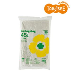 （まとめ）TANOSEE ゴミ袋エコノミー 半透明 45L 90枚入×10パック