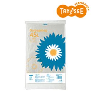 （まとめ）TANOSEE ゴミ袋 半透明 45L 20枚入×30パック