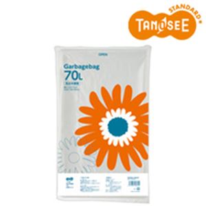 （まとめ）TANOSEE ゴミ袋 乳白半透明 70L 20枚入×20パック