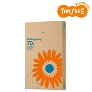 （まとめ）TANOSEE ゴミ袋 乳白半透明 70L 110枚入×4箱