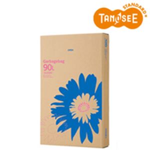 （まとめ）TANOSEE ゴミ袋 乳白半透明 90L 110枚入×3パック