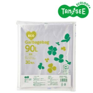 （まとめ）TANOSEE ポリエチレン収集袋 透明 90L 30枚入×10パック