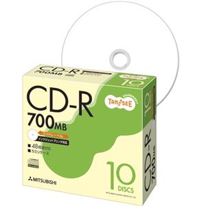 （まとめ） TANOSEE データ用CD-R 700MB 48倍速 5mmスリムケース SR80FPW10T 1パック（10枚） 【×20セット】