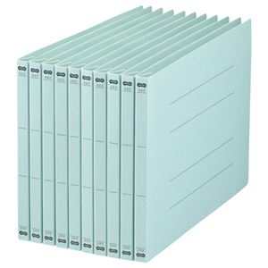 （まとめ） TANOSEE フラットファイル（NS） A4ヨコ 150枚収容 背幅18mm 青 1パック（10冊） 【×10セット】