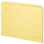 （まとめ） TANOSEE カットフォルダー4山 両面クラフト A4 1パック（20冊） 【×10セット】