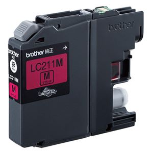 （まとめ） ブラザー BROTHER インクカートリッジ マゼンタ LC211M 1個 【×4セット】