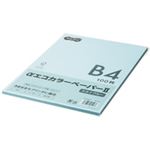 （まとめ） TANOSEE αエコカラーペーパーII B4 スカイブルー 少枚数パック 1冊（100枚） 【×5セット】