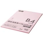 （まとめ） TANOSEE αエコカラーペーパーII B4 ピンク 少枚数パック 1冊（100枚） 【×5セット】