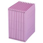 （まとめ） TANOSEE フラットファイル（NS） A4タテ 150枚収容 背幅18mm 紫 1パック（10冊） 【×15セット】