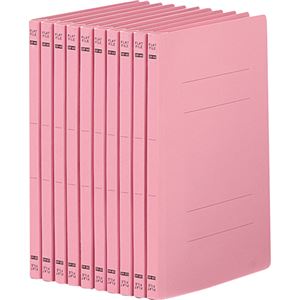（まとめ） TANOSEE フラットファイル（ライトカラー） A4タテ 150枚収容 背幅18mm ピンク 1パック（10冊） 【×15セット】
