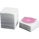 （まとめ） TANOSEE CD・DVD不織布ケース 両面2枚収納 1パック（100枚） 【×10セット】