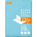 （まとめ） TANOSEE インクジェットプリンター用 光沢紙 L判 1冊（100枚） 【×10セット】