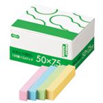 （まとめ） TANOSEE ふせん 小見出し 50×7.5mm 4色 1パック（24冊） 【×10セット】