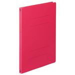 （まとめ） TANOSEE フラットファイル（PP） A4タテ 150枚収容 背幅17mm レッド 1パック（5冊） 【×10セット】