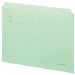 （まとめ） TANOSEE カットフォルダー3山 A4 グリーン 1組（3冊） 【×20セット】