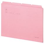 （まとめ） TANOSEE カットフォルダー4山 A4 ピンク 1組（4冊） 【×20セット】