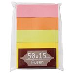 （まとめ） TANOSEE ふせん 50×15mm ブライトアソート 1パック（5冊） 【×20セット】